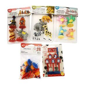 Wilton Cake Toppers Lot 5 Paks Circus Jungle Bears Clowns 101 Dalmatian 1998 New